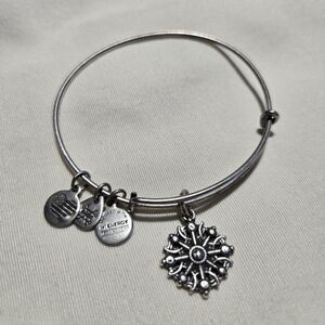 Alex and Ani Silver Compass Charm Bracelet